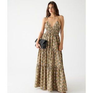 Oahu V-neck tiered dress in dandelion swirl